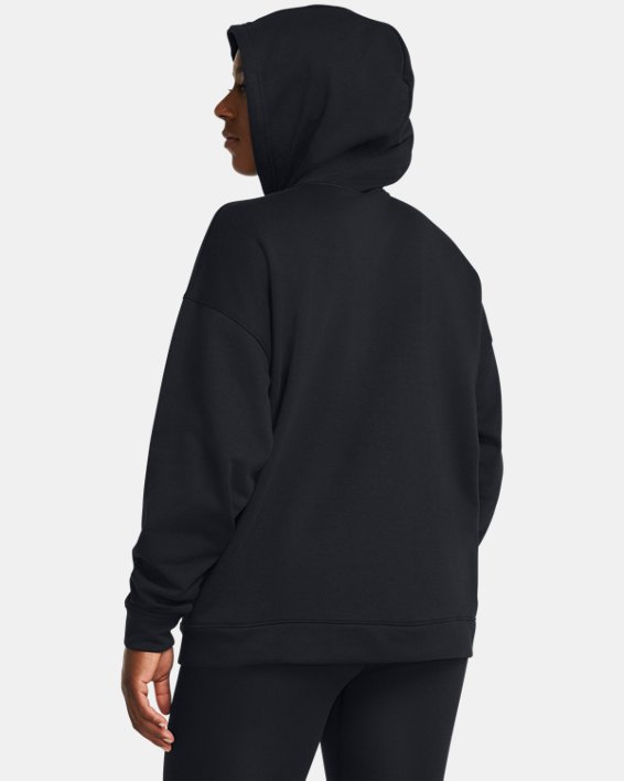Sweat à capuche oversize entièrement zippé UA Rival Terry pour femme, Black, pdpMainDesktop image number 1